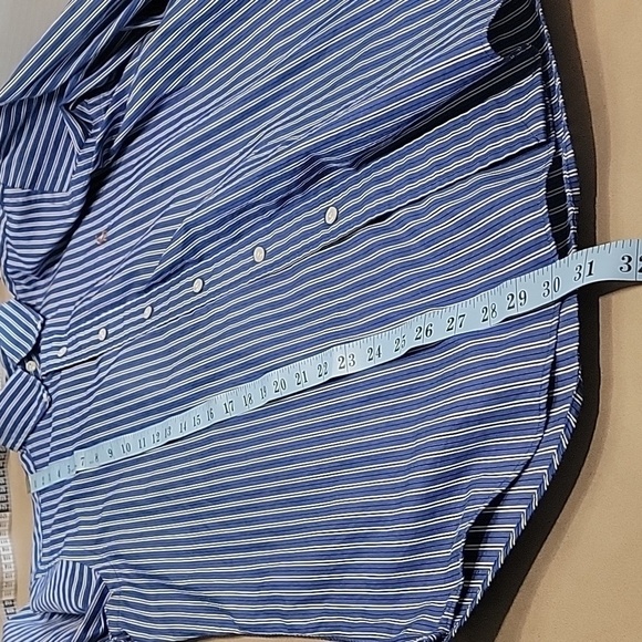 Ralph Lauren Classic Fit, Blue and White Striped Button Down, Size M, EUC - Picture 8 of 9